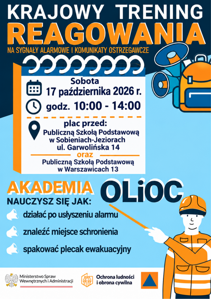 Krajowy trening rodzinny reagowania na sygnały alarmowe i komunikaty ostrzegawcze